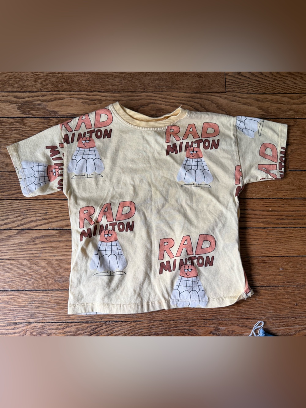 Zara Yellow Kids 'RAD MINTON' Graphic Tee - Size 5